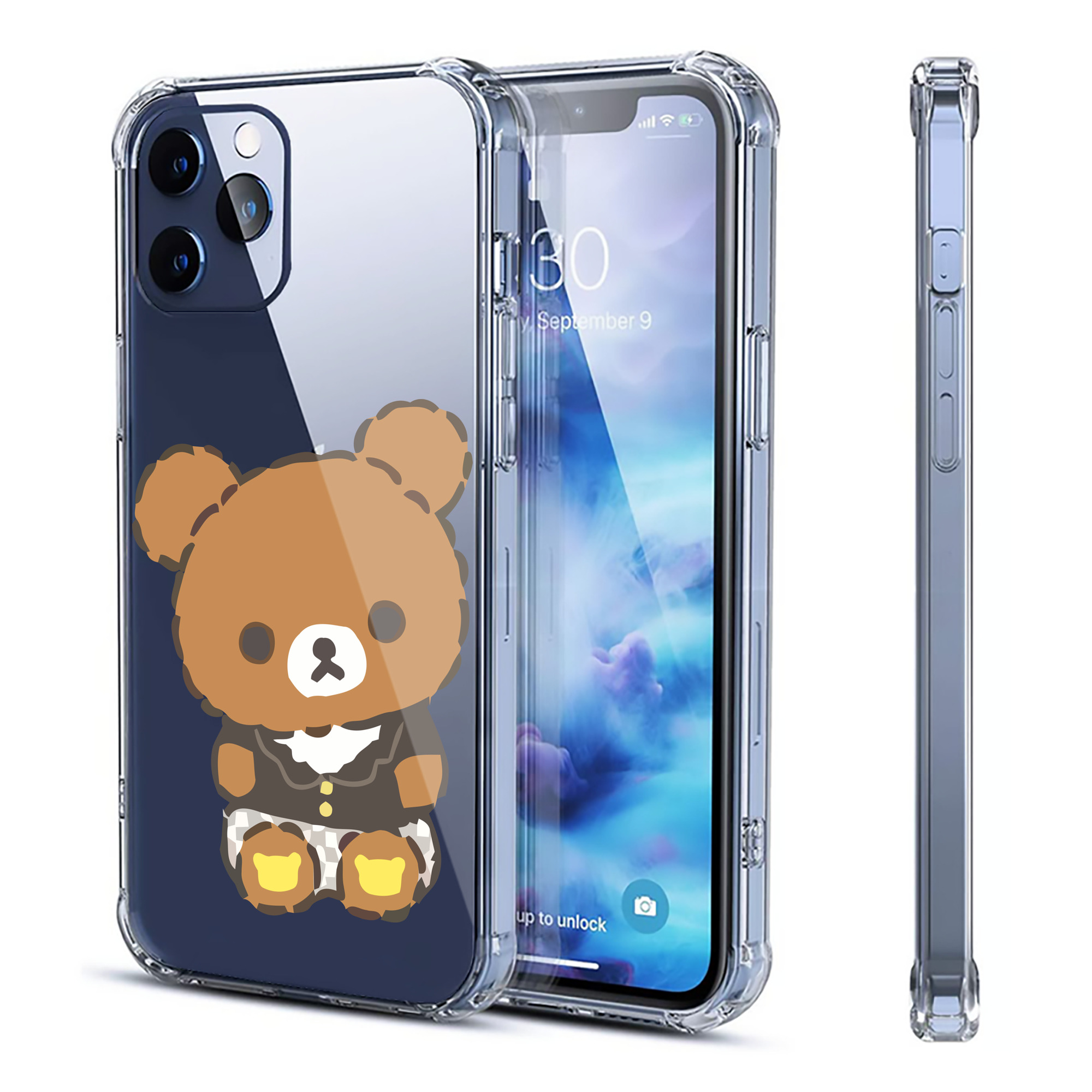 （画像用） リラックマ リラックマ キイロイトリ Rilakkuma Korilakkuma Kiiroitori 【iPhone 12シリーズ対応】透明スマホケース（クリアソフトケース）
